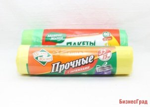 МЕЛОЧИ ЖИЗНИ мешки мусорные суперпрочные с завязками 60 литров