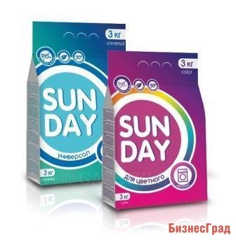 SUN DAY стиральный порошок, Беларусь 3 кг автомат ДЛЯ ЦВЕТНОГО