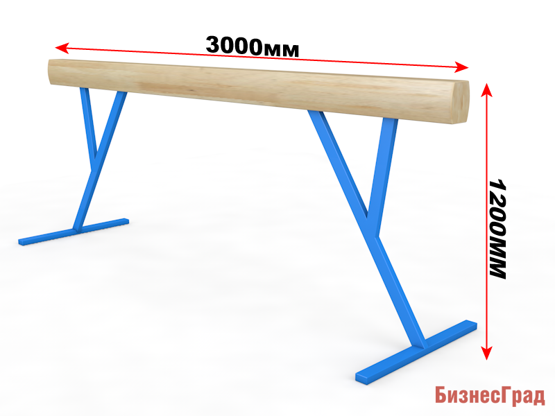 Бревно гимнастическое высокое L=3м