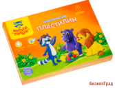 Пластилин "Приключения Енота", 8 цветов, со стеком