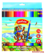 Карандаши цветные "Creativiki", шестигранные, 24 цвета