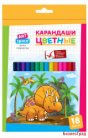Карандаши "Динозаврики", 18 цветов