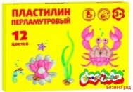 Пластилин плавающий перламутровый "Каляка-Маляка", 12 цветов
