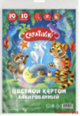 Картон цветной "Creativiki", лакированный, А4, 10 листов, 10 цветов