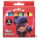 Мелки цветные "Ladybug", 6 штук