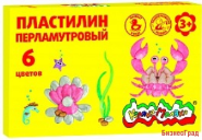 Пластилин перламутровый "Каляка-Маляка", 6 цветов