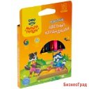 Цветные карандаши "Приключения Енота", 12 цветов