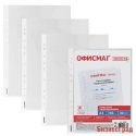 Папки-файлы, перфорированные "Офисмаг", А4, 100 штук, апельсиновая корка, 30 мкм
