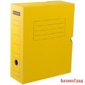 Короб архивный с клапаном, микрогофрокартон, 100 мм, желтый
