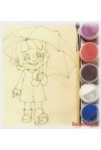 Набор для росписи "Девочка с зонтом"