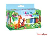 Тесто для лепки 8 цветов, 200 грамм, арт. П102