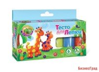 Тесто для лепки 6 цветов, 150 грамм, арт. П101