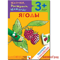 Раскраска с наклейками. Ягоды
