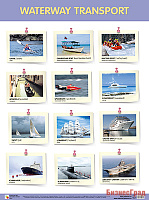 Плакаты (англ). Waterway Transport (Водный транспорт)