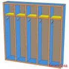 Шкаф для полотенец 5-ти секционный навесной (цвет)