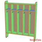 Шкаф для полотенец 5-ти секционный напольный (цвет)