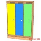 Шкаф для одежды 3-х секционный на цоколе (цвет)