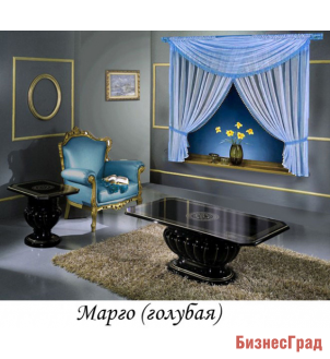 ШТОРЫ ДЛЯ ОКОН "МАРГО" ГОЛУБЫЕ