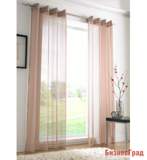 ТЮЛЬ НА ЛЮВЕРСАХ ЦВЕТ КОРИЧНЕЫЙ