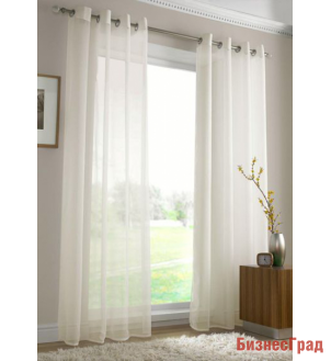 ТЮЛЬ НА ЛЮВЕРСАХ ЦВЕТ БЕЖЕВЫЙ